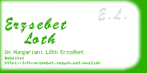 erzsebet loth business card