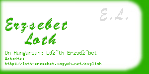 erzsebet loth business card